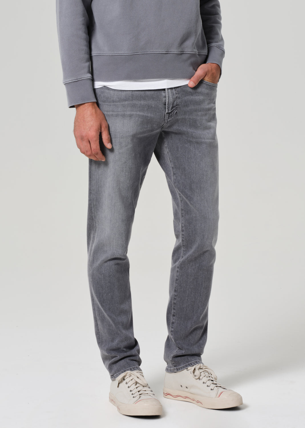 London Slim Taper Cashmere Denim in Sycamore front