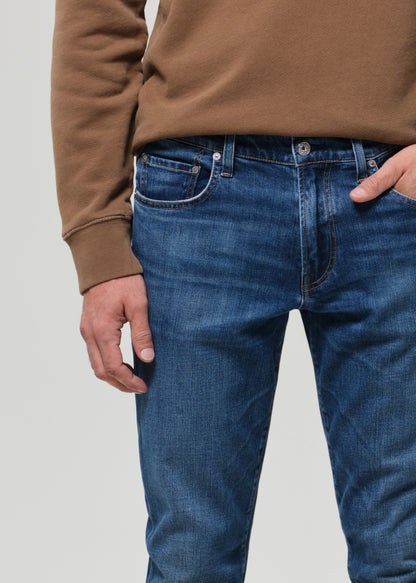 London Tapered Slim Tropical Denim in Milestone