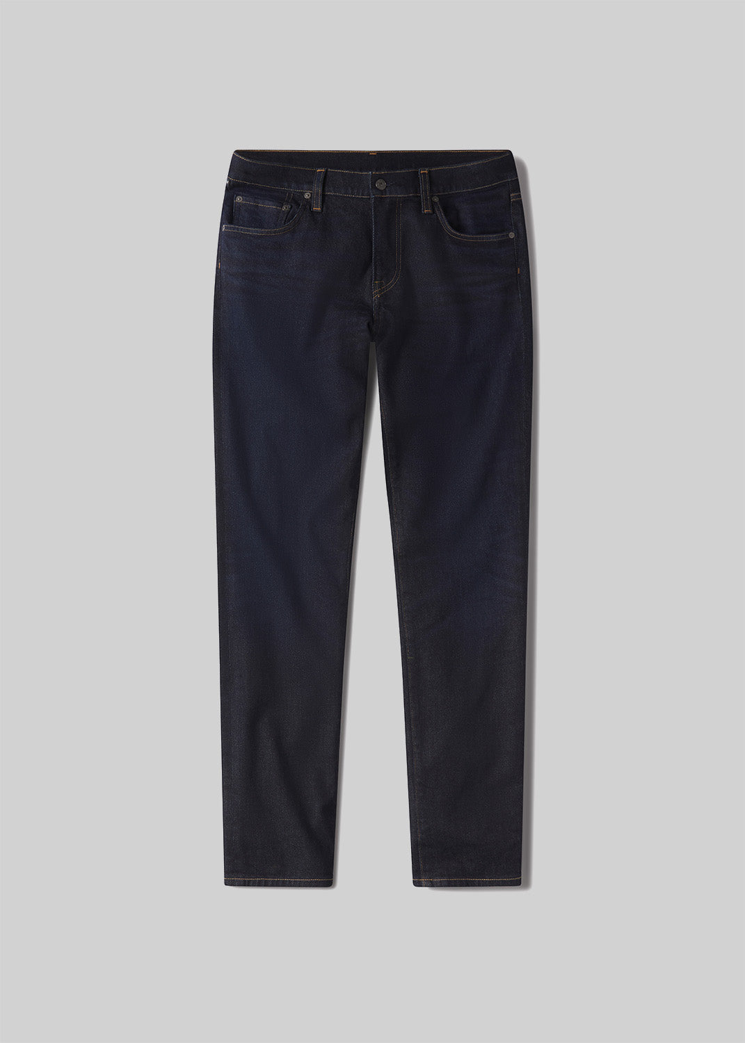 London Tapered Slim Cashmere Denim in Falcon flat