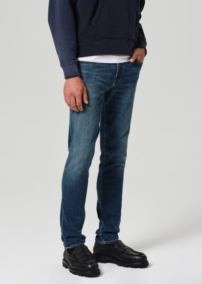 London Tapered Slim Cashmere Denim in Cyrus front