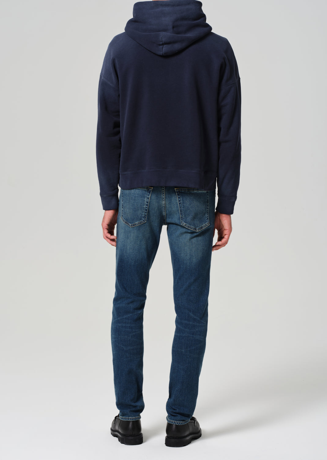 London Tapered Slim Cashmere Denim in Cyrus back