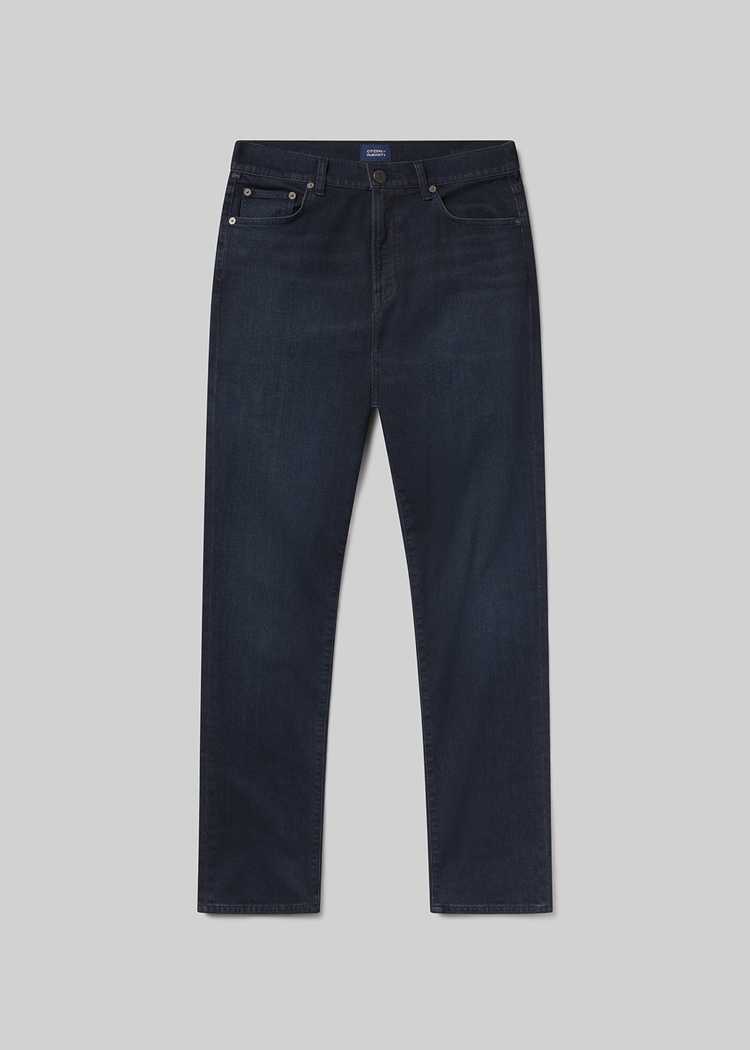 London Tapered Slim Tropical Denim in Veil flat