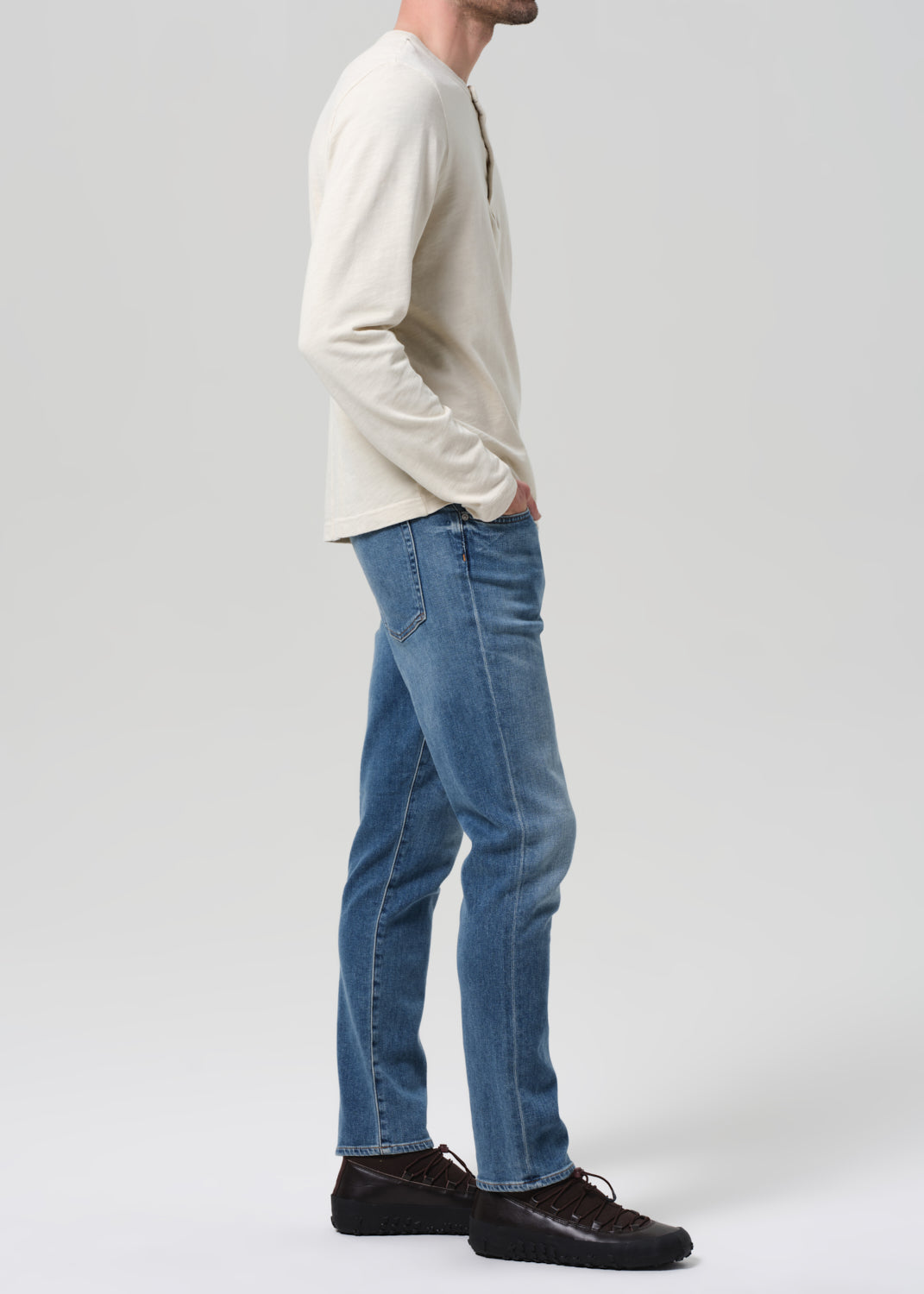 London Tapered Slim Cashmere Denim in Anders side
