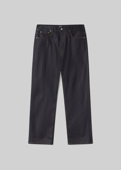 Ando Relaxed Japanese Selvedge in Raw Selvedge flat