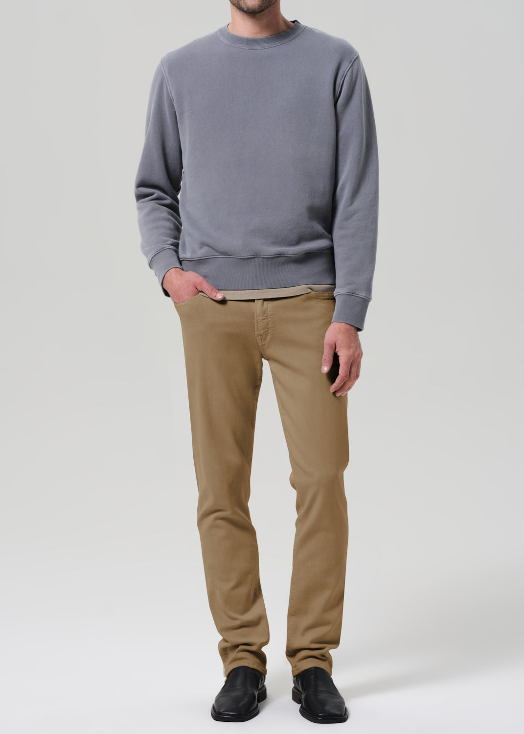 Gage Slim Straight Soft Weft in Heirloom front