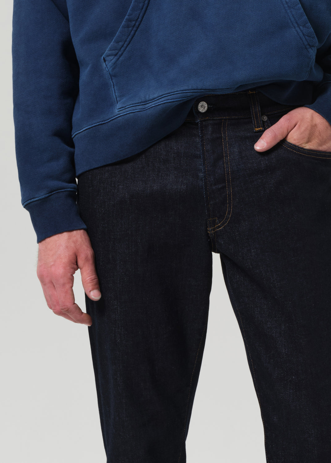 Gage Slim Straight Archive in Amaro detail