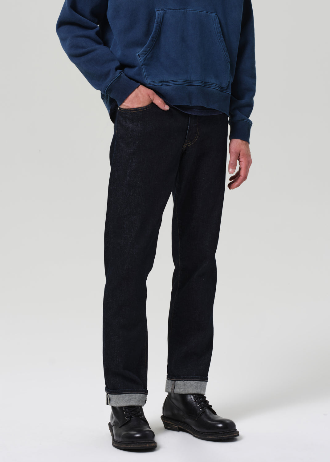 Gage Slim Straight Archive in Amaro front