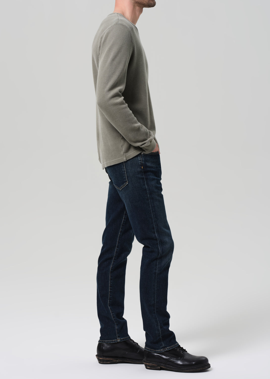 Gage Slim Straight Cashmere Denim in Prospect side