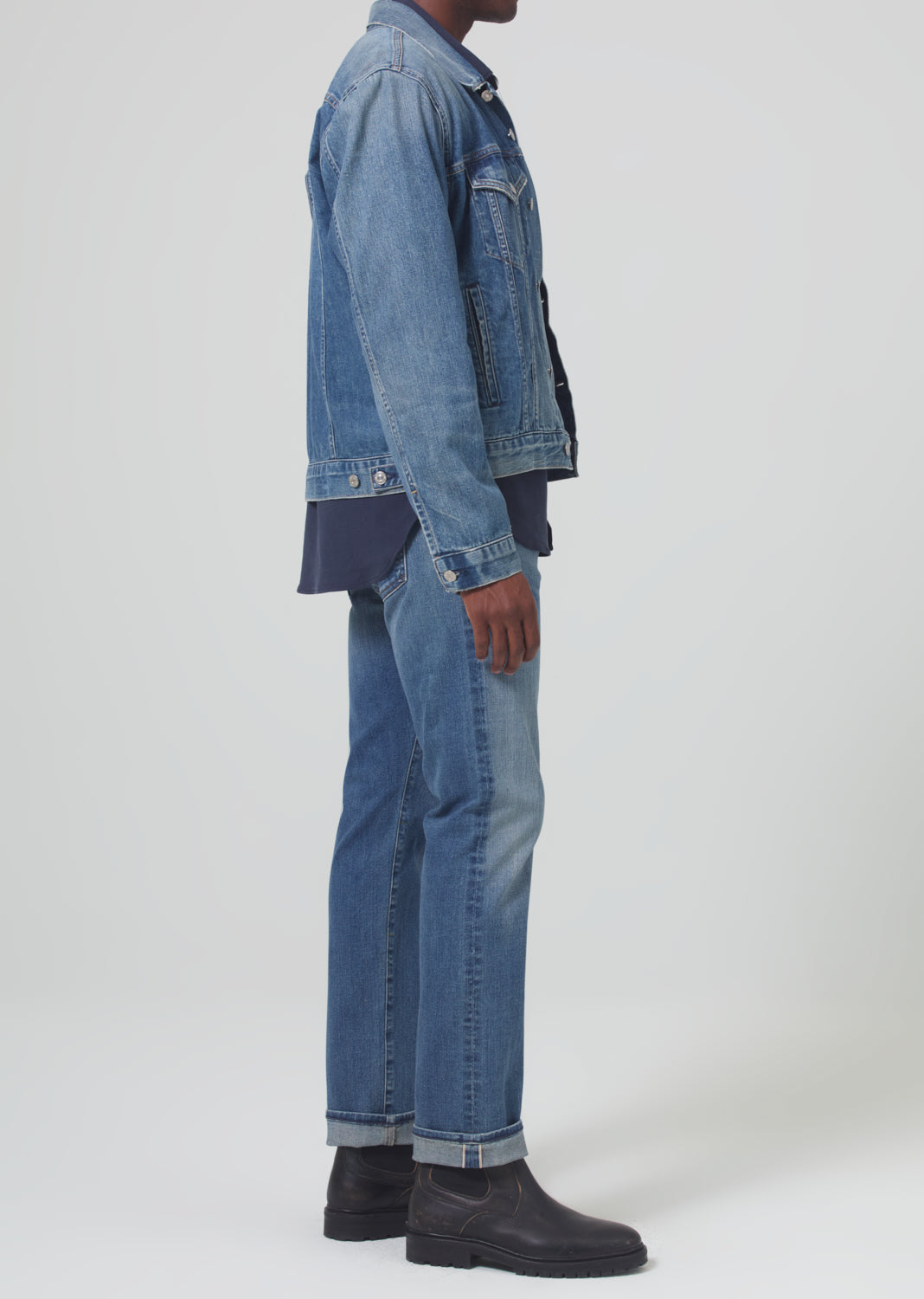 Gage Slim Straight Stretch Selvedge in Thames side