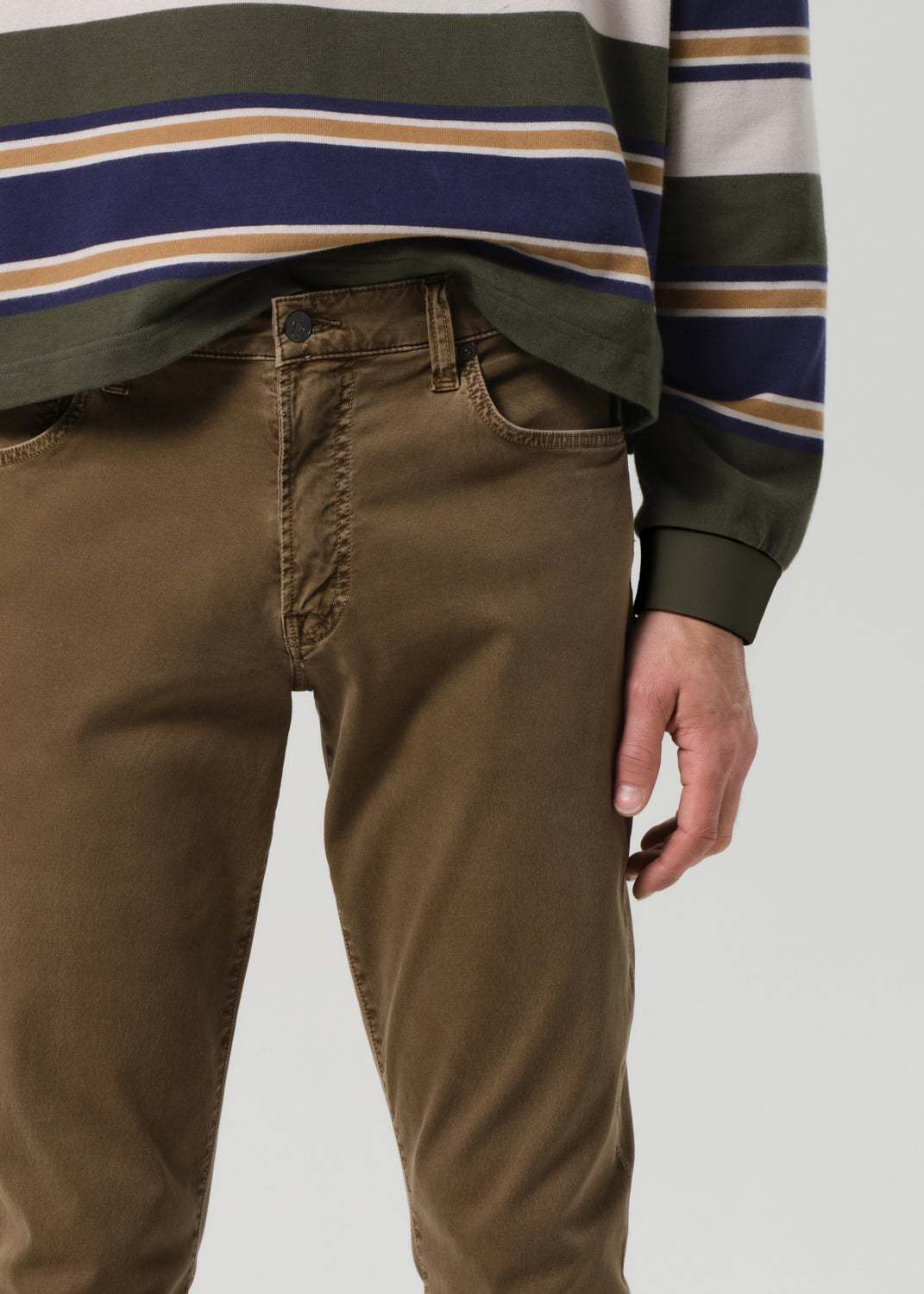 Gage Slim Straight Italian Canvas in Reservoir detail