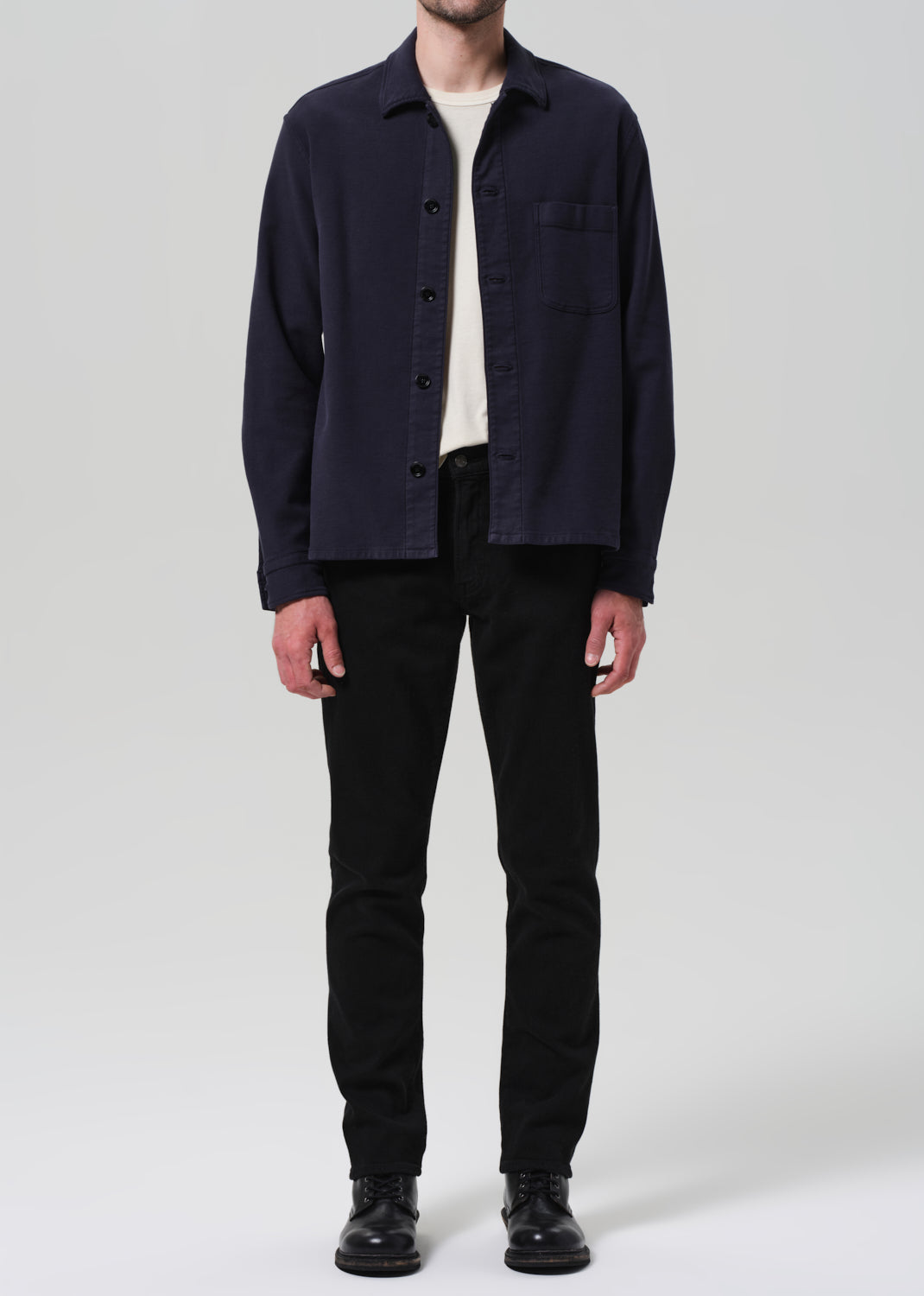 Gage Slim Straight Cashmere Denim in Starless front