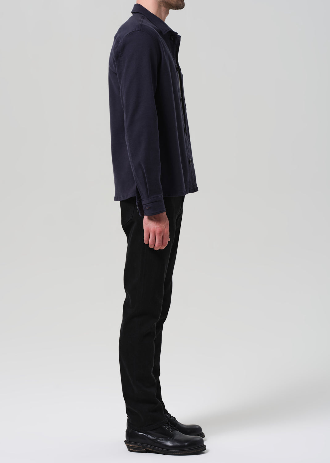 Gage Slim Straight Cashmere Denim in Starless side