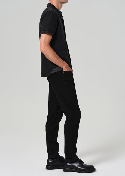 Gage Slim Straight Cashmere Denim in Starless side