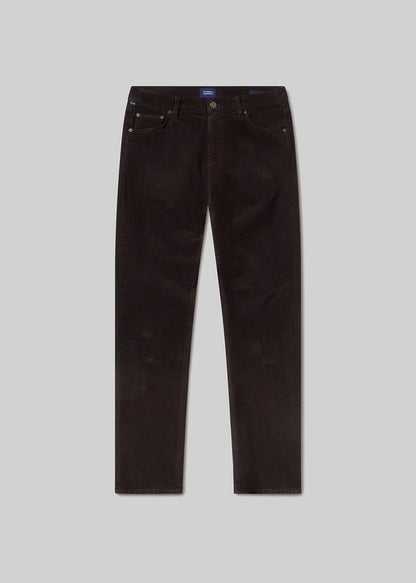 Gage Slim Straight Stretch Corduroy in Dark Espresso