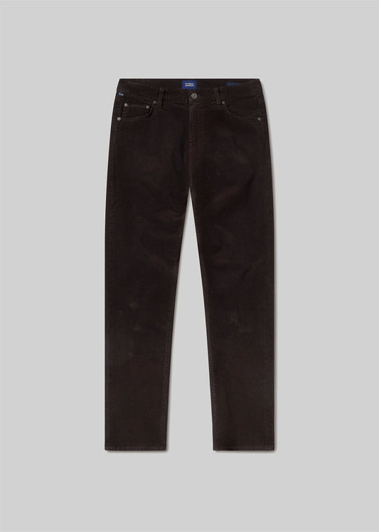 Gage Slim Straight Stretch Corduroy in Dark Espresso