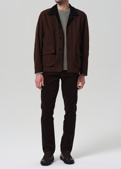 Gage Slim Straight Stretch Corduroy in Dark Espresso