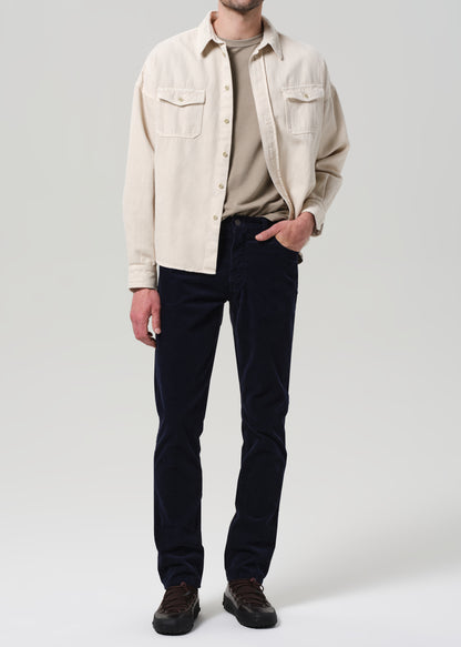 Gage Slim Straight Stretch Corduroy in Navy