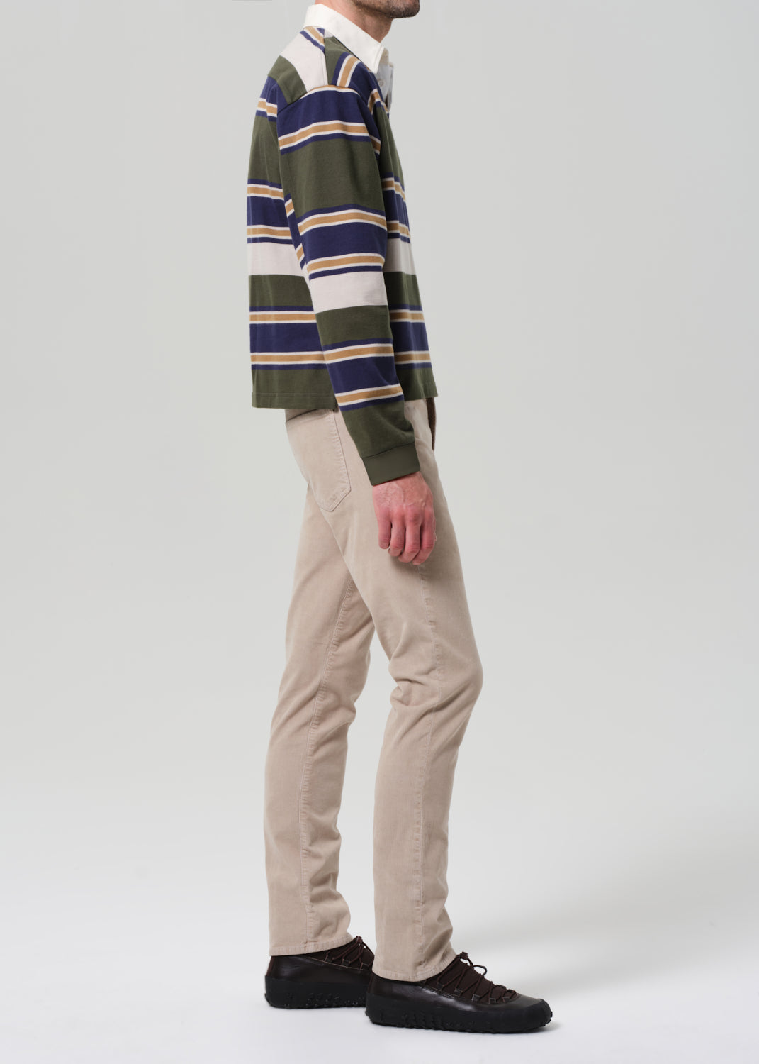 Gage Slim Straight Stretch Corduroy in Wheat side