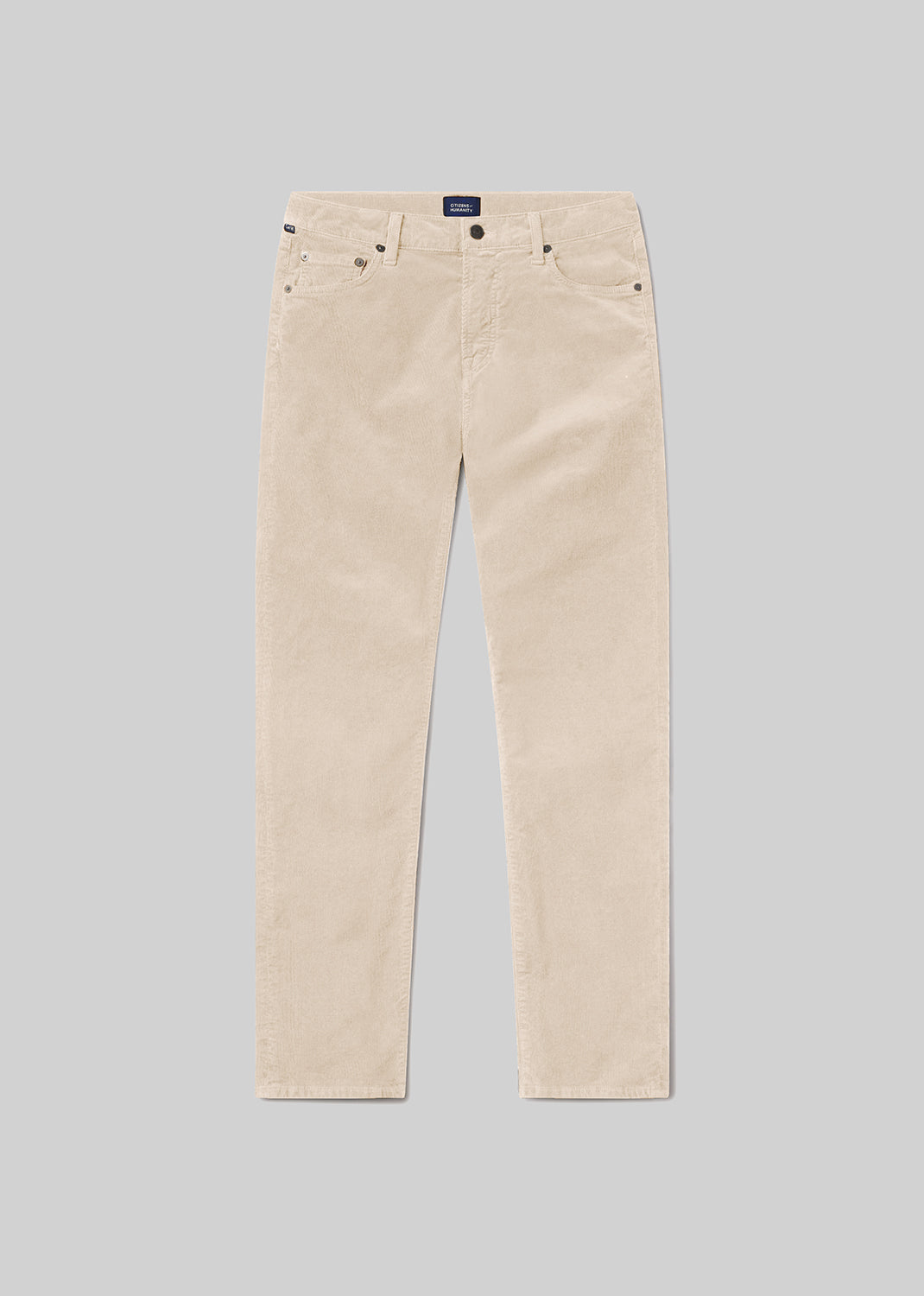Gage Slim Straight Stretch Corduroy in Wheat flat
