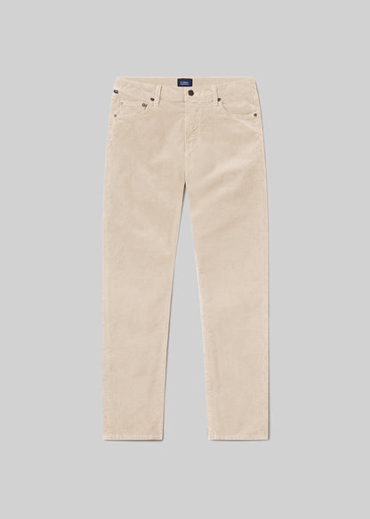 Gage Slim Straight Stretch Corduroy in Wheat flat