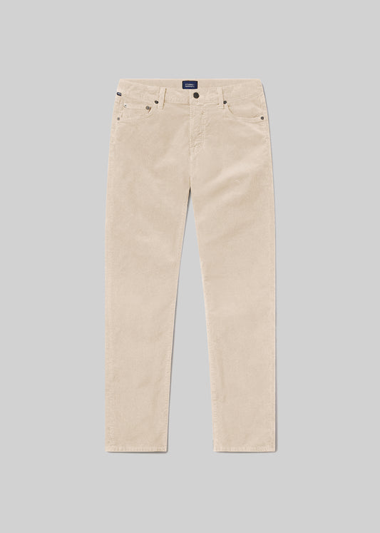 Gage Slim Straight Stretch Corduroy in Wheat flat