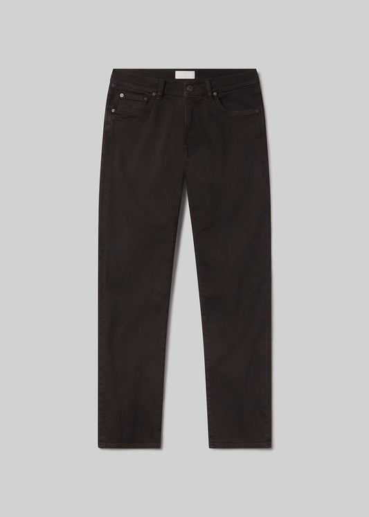 Dark brown pants on grey background