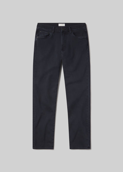Navy pants on grey background