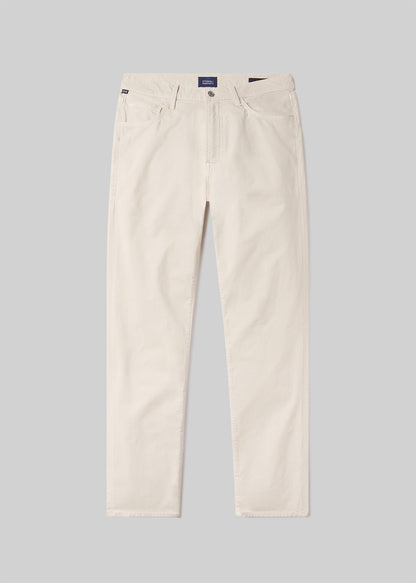 Gage Slim Straight Cashmere Touch Sateen in Light Taupe flat