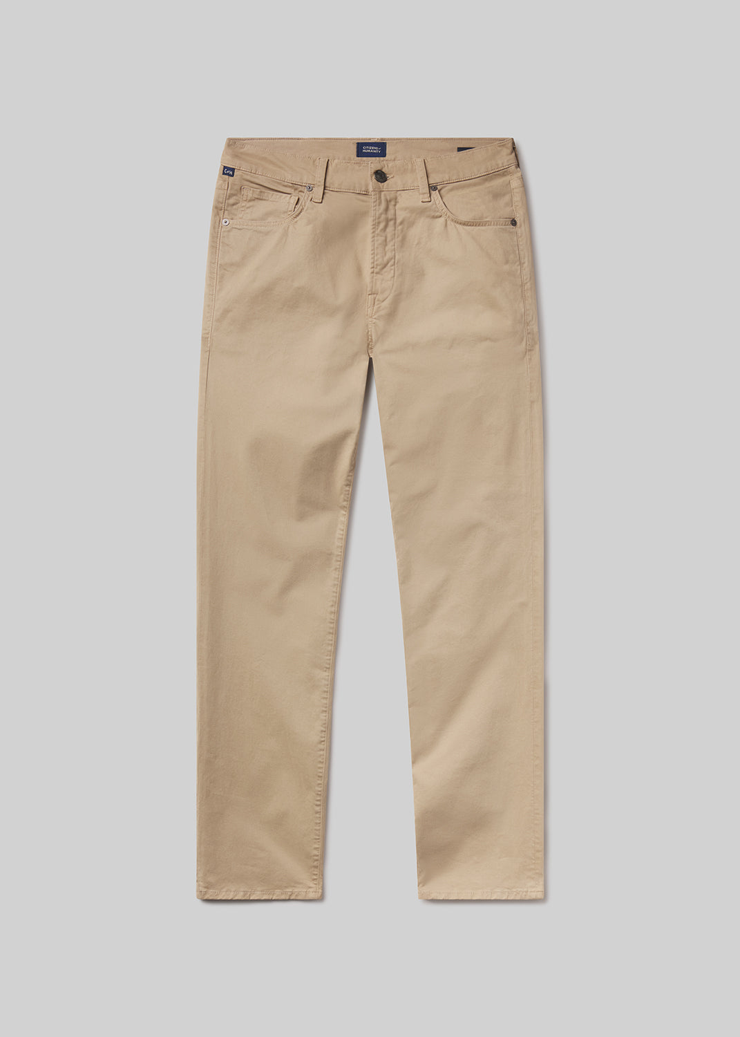 Gage Slim Straight Cashmere Touch Sateen in Catalina flat
