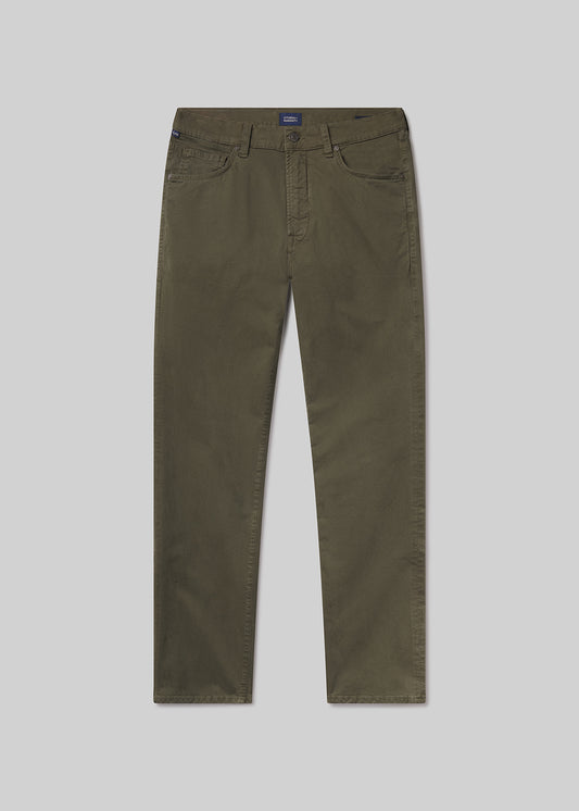 Gage Slim Straight Cashmere Touch Sateen in Dogwood flat