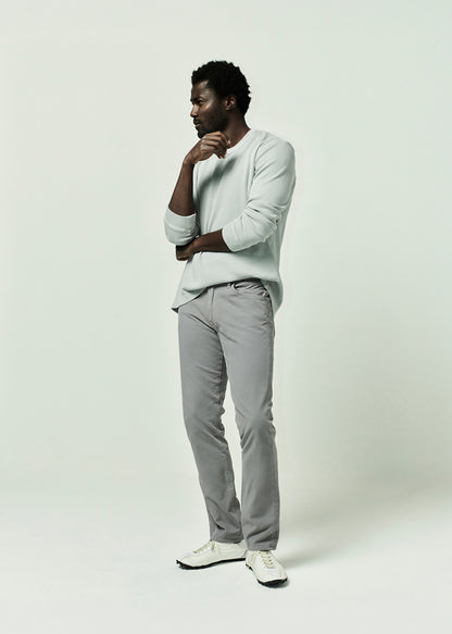 Gage Slim Straight Italian Canvas in Grey