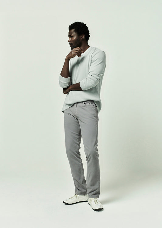 Gage Slim Straight Italian Canvas in Grey