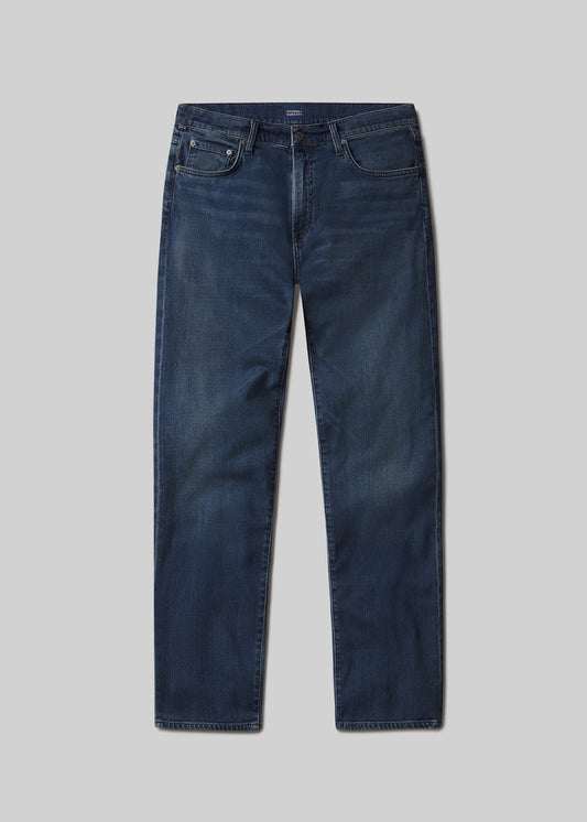 Gage Slim Straight Tropical Denim in Tinted Dark flat