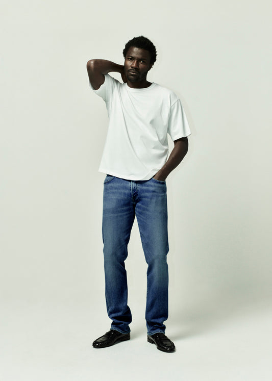 Gage Slim Straight Tropical Denim in Milestone