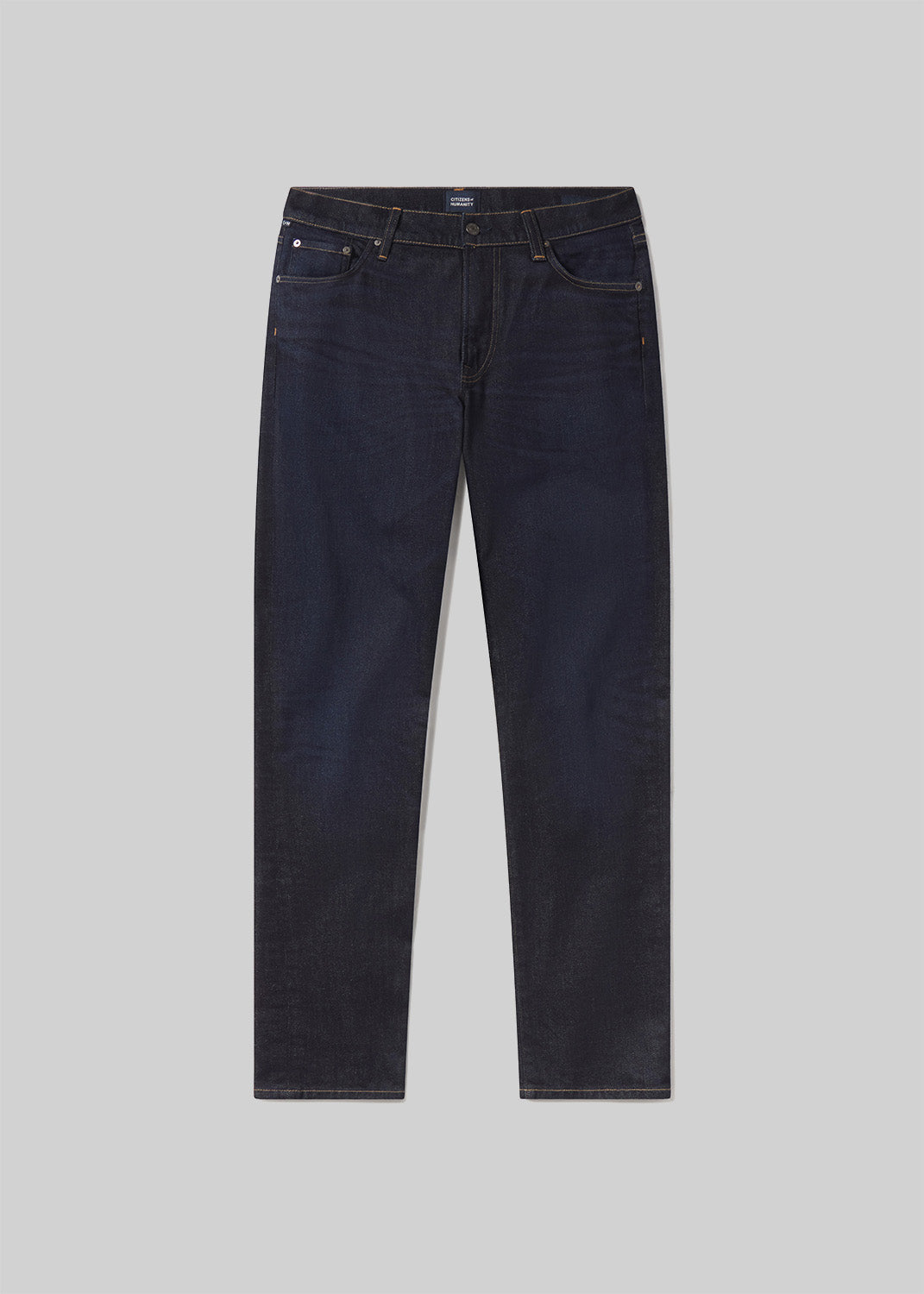 Gage Slim Straight Cashmere Denim in Falcon flat