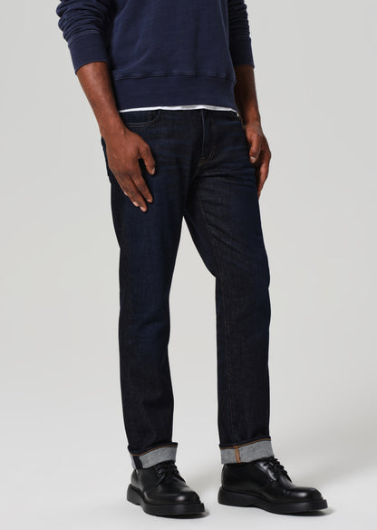 Gage Slim Straight Cashmere Denim in Falcon front