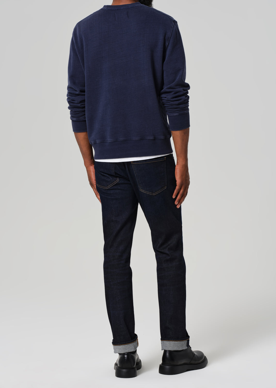 Gage Slim Straight Cashmere Denim in Falcon back