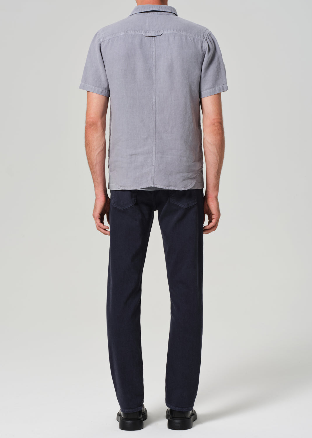 Adler Slim Soft Weft in Cadet Blue back