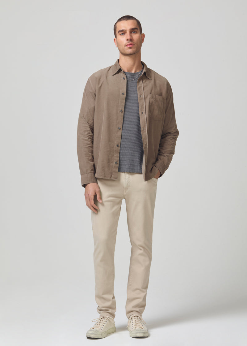 Adler Tapered Classic 4 Way Stretch Twill in Concrete front