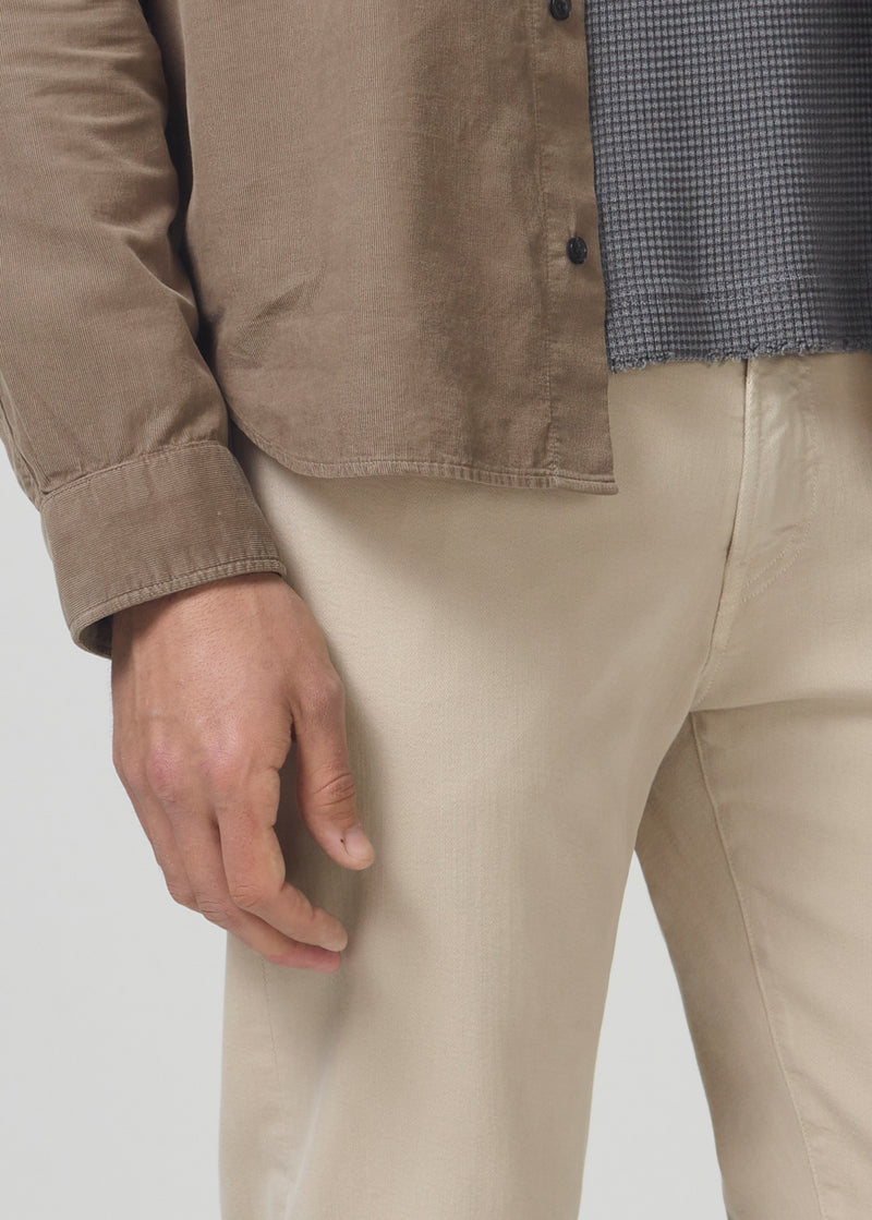 Adler Tapered Classic 4 Way Stretch Twill in Concrete detail
