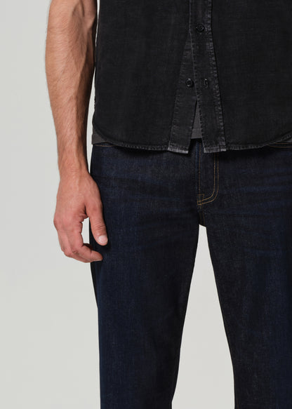 Adler Slim Cashmere Denim in Falcon detail