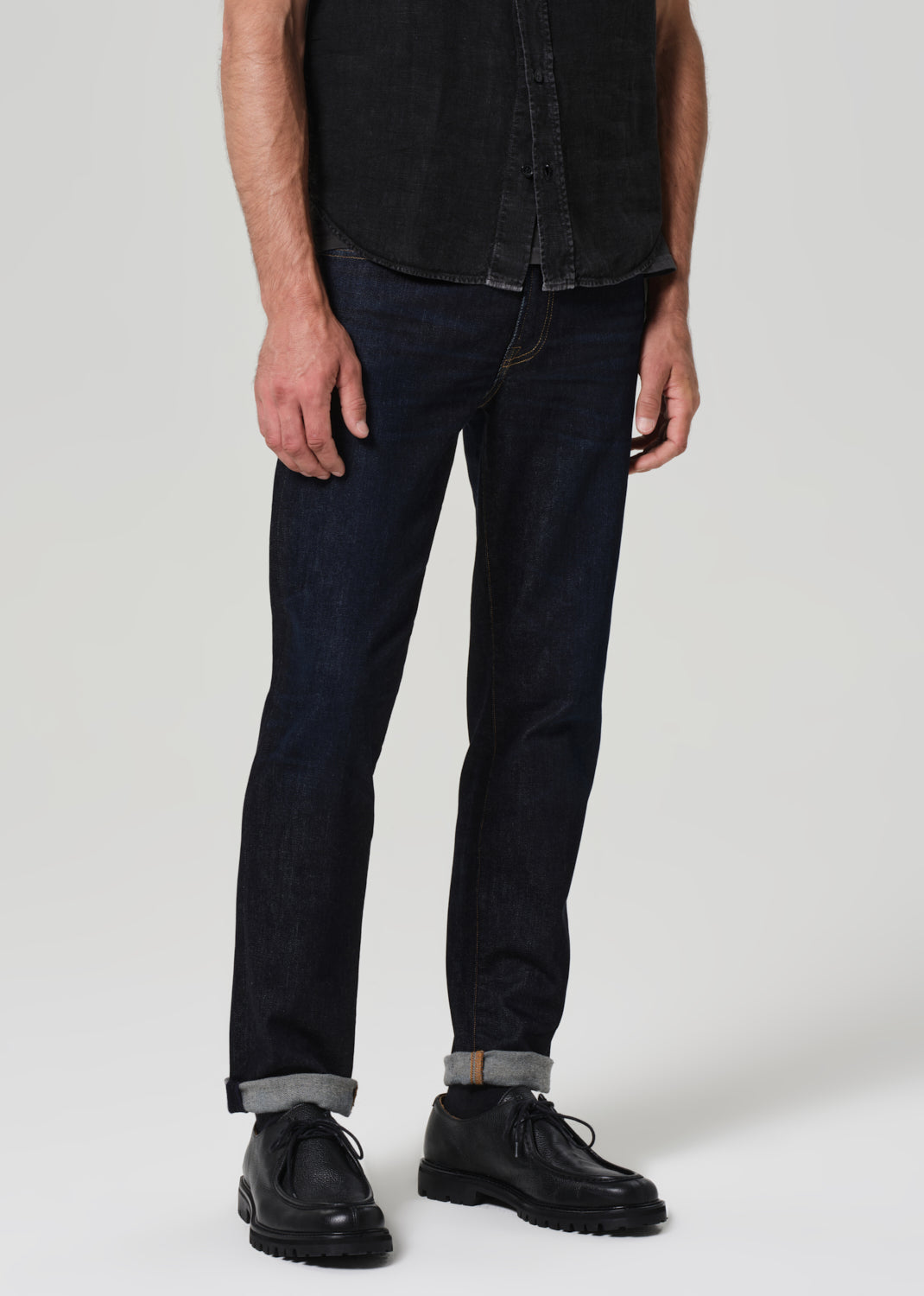 Adler Slim Cashmere Denim in Falcon front