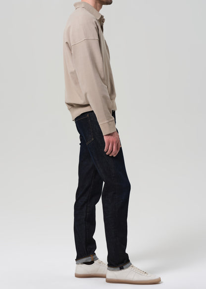 Adler Slim Cashmere Denim in Falcon side
