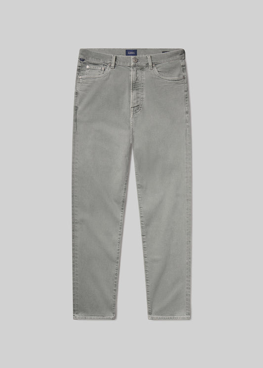 Flat shot of jeans on a grey background