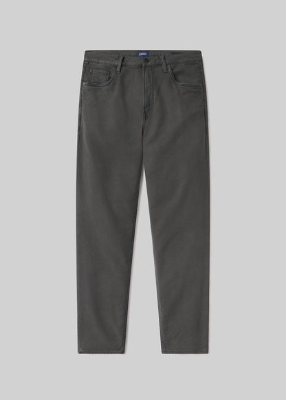Adler Slim Perform Twill in Charred Cedar flat