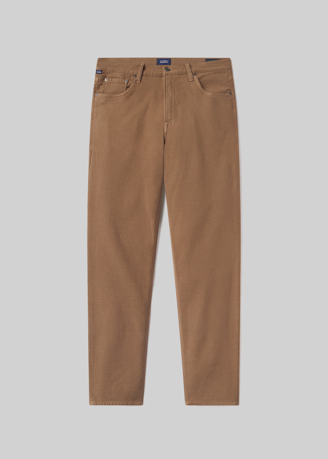 Adler Slim Perform Twill in Deep Brown flat