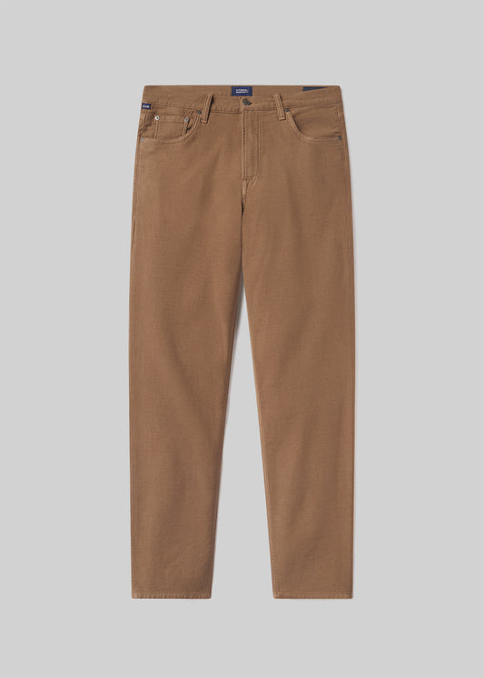 Adler Slim Perform Twill in Deep Brown flat