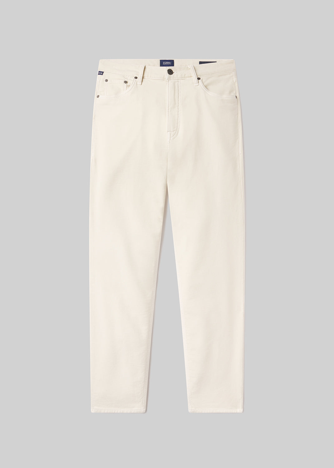 Adler Slim Perform Twill in Ecru flat