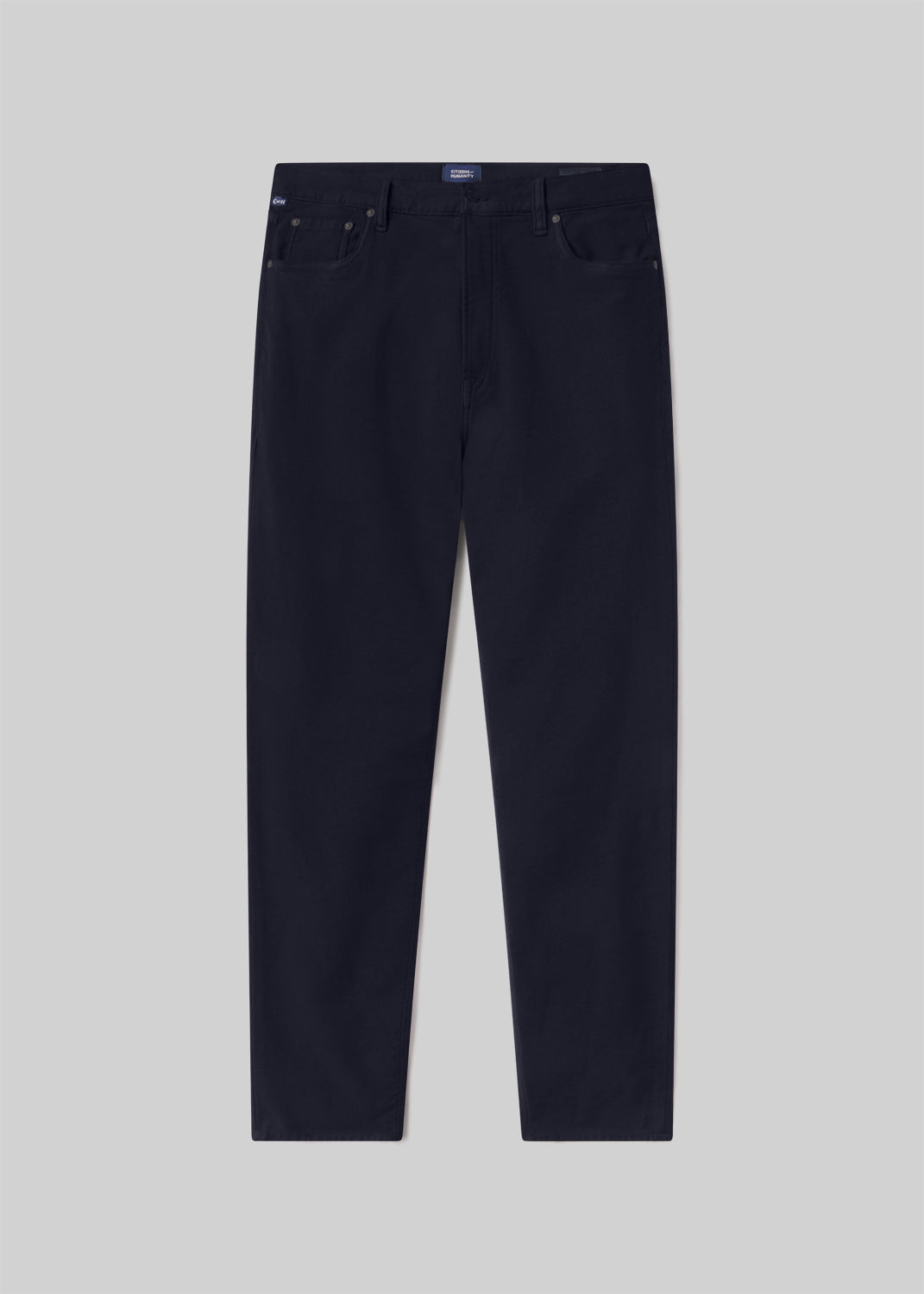 Navy pants, front product view