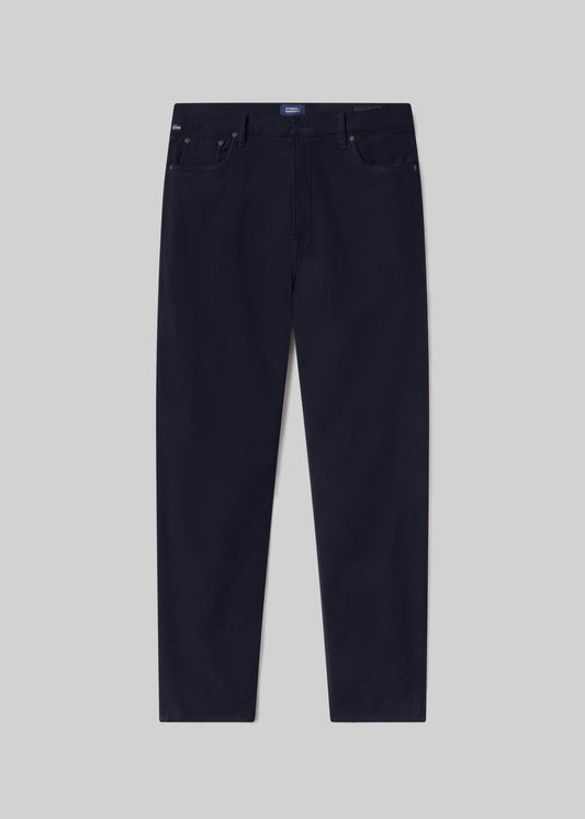 Navy pants, front product view